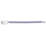 Byzantine Bracelet - Small Emblem - Lobster or Safety Clasp - Lavender Ice & Silvered Ice